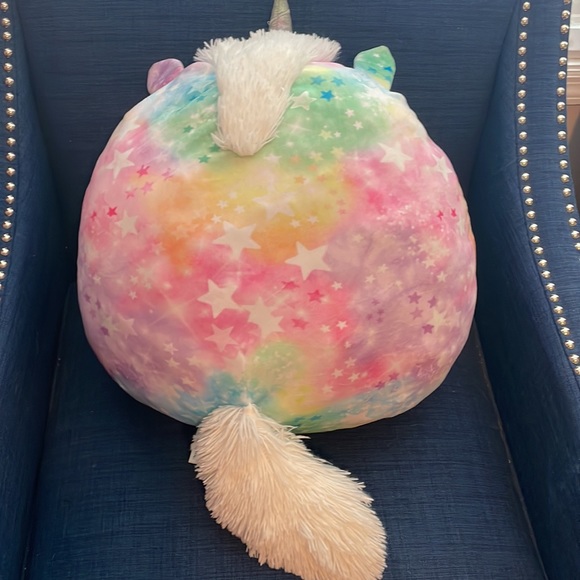 Rainbow Unicorn Squishmallow Official Kellytoy Plush 14” (Letter E) - Picture 2 of 4